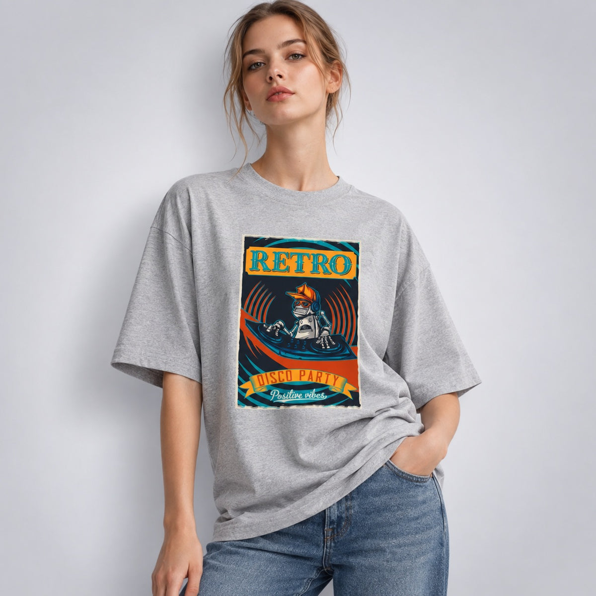 Retro Disco Party Unisex Oversized Classic T-Shirt