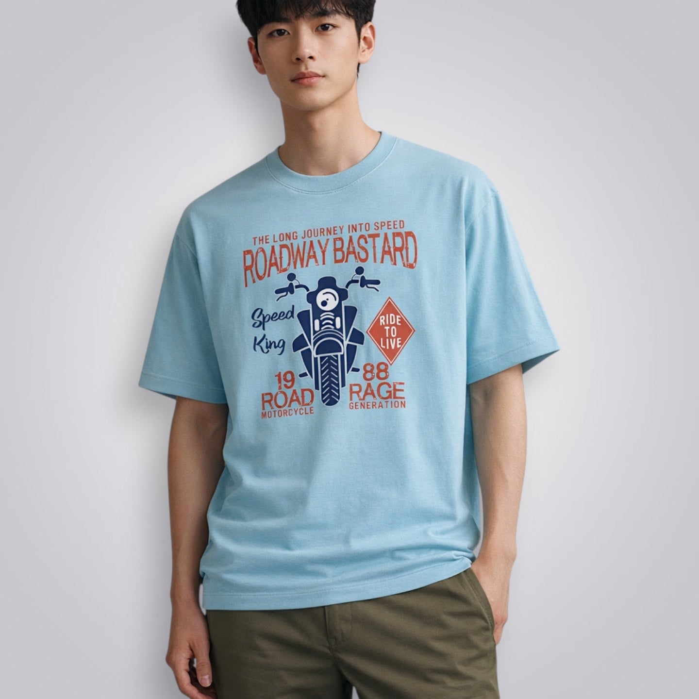 Roadway Bastard Men's Loose Fit Classic T-Shirt