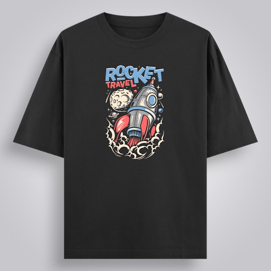 Rocket Travel Unisex Loose Fit Classic T-Shirt