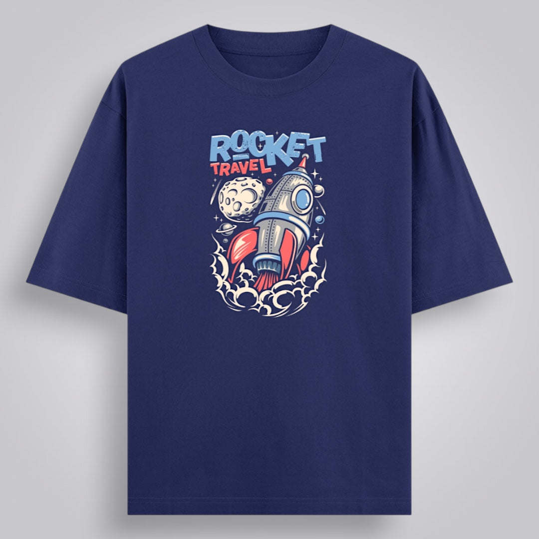 Rocket Travel Unisex Loose Fit Classic T-Shirt
