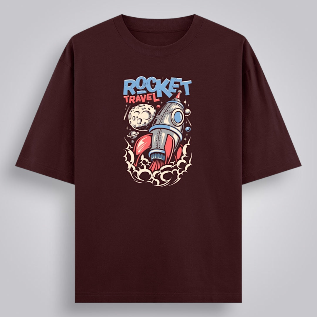 Rocket Travel Unisex Loose Fit Classic T-Shirt