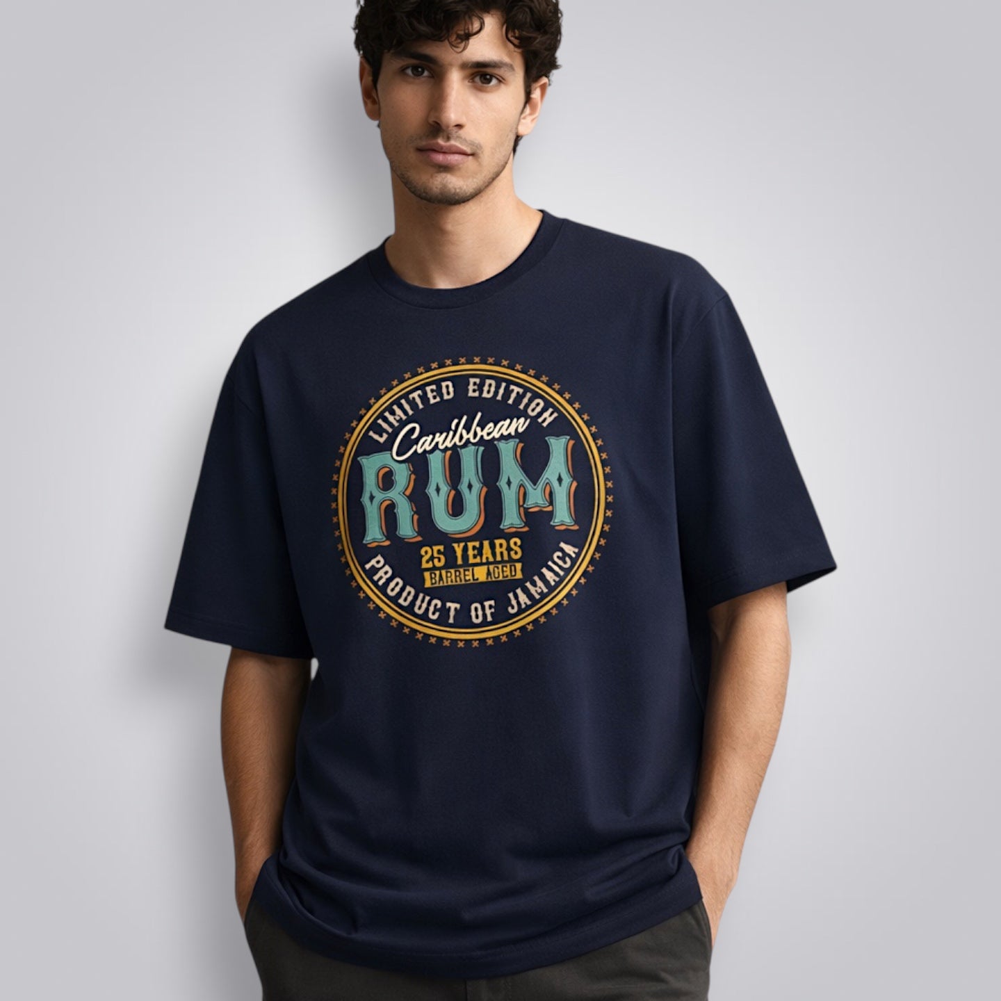 Caribbean Rum Unisex Premium French Terry Oversized Tee