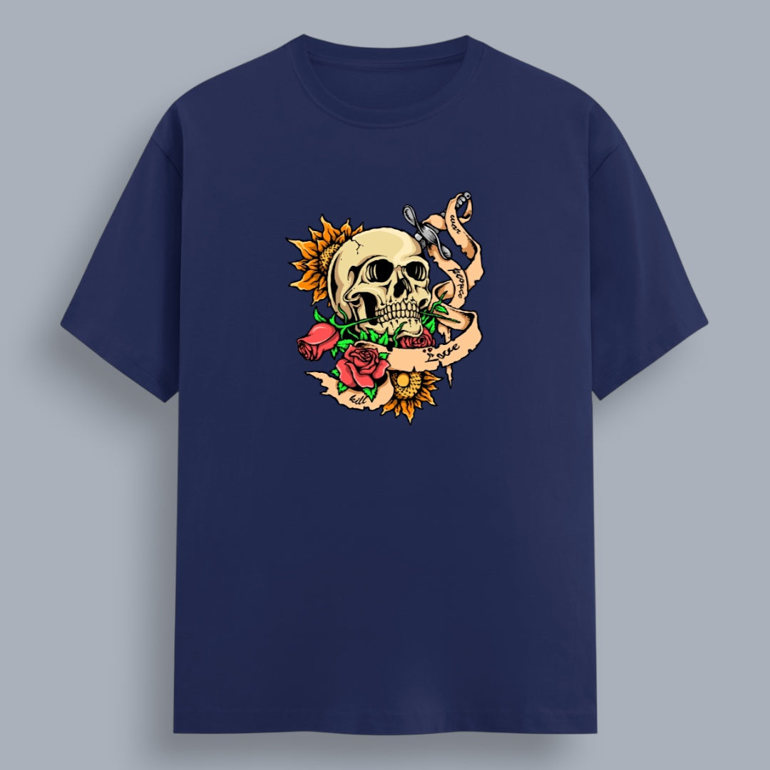 Skull & Roses Women's Boyfriend Fit T-Shirt