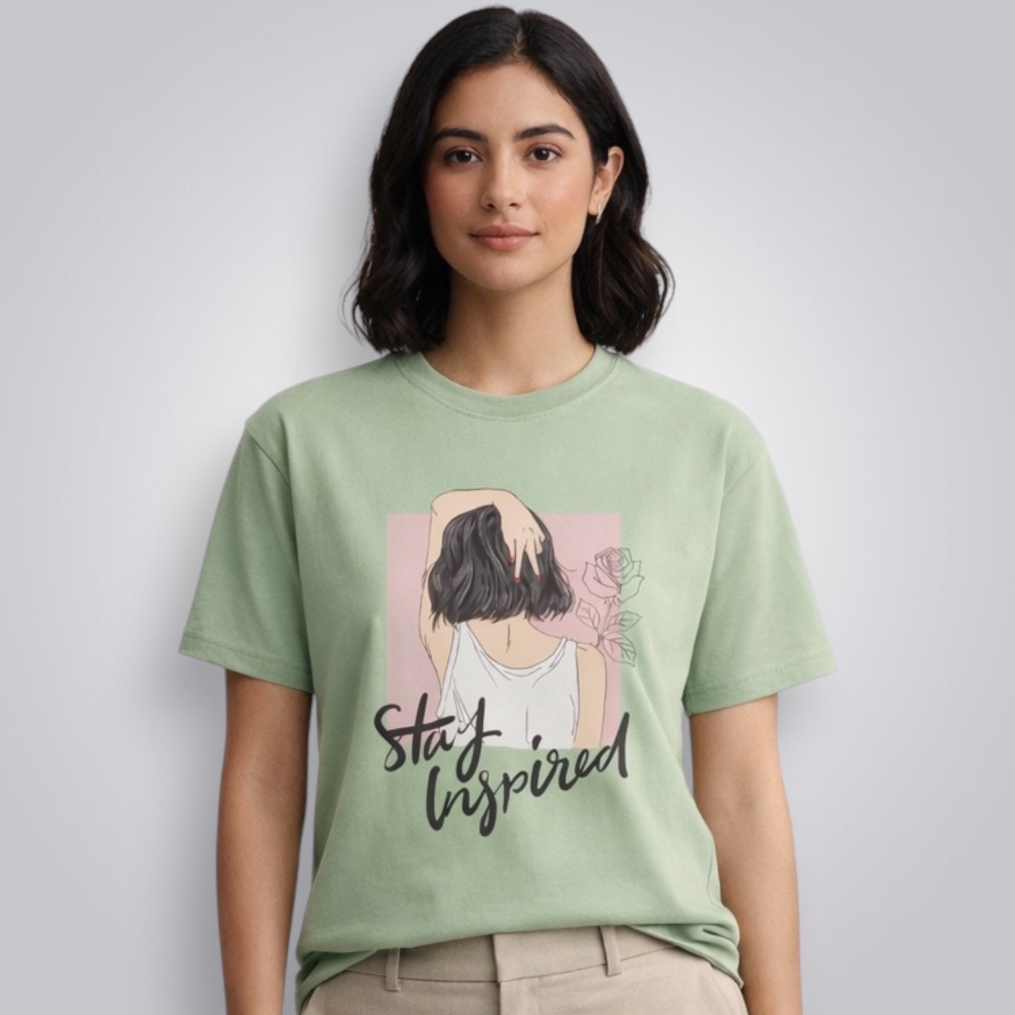 Stay Inspired Women's Boyfriend Fit T-Shirt