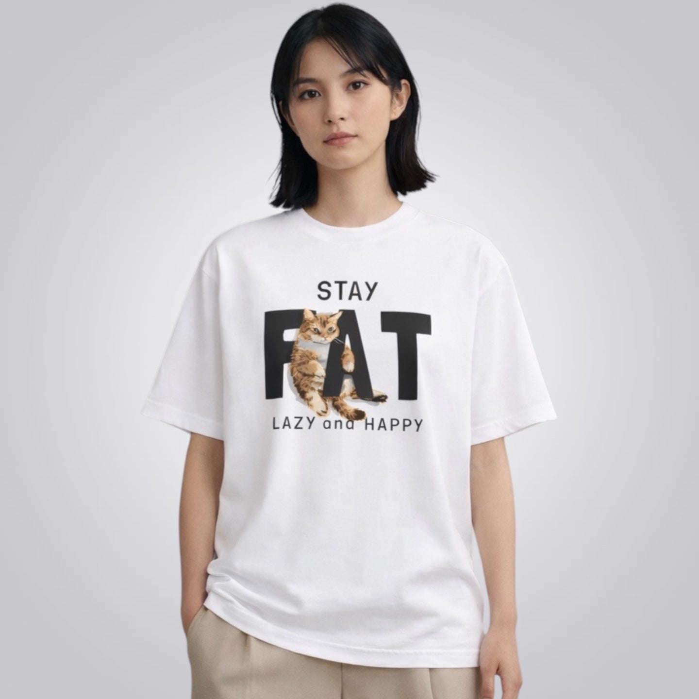 Stay Fat Lazy And Happy Women's Loose Fit Classic T-Shirt