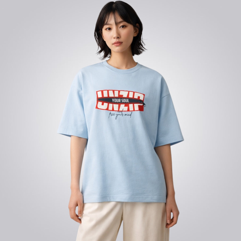Unzip Your Soul And Free Your Mind Women's Premium French Terry Oversized Tee