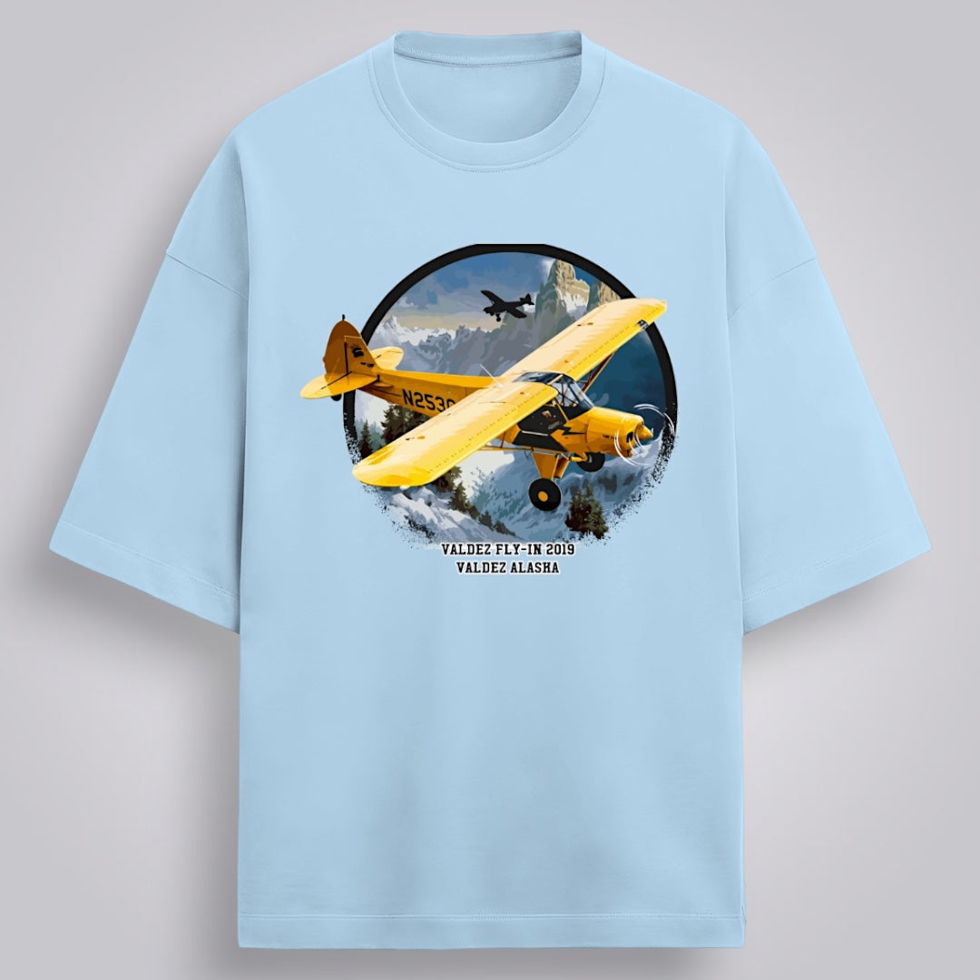 Yellow Aeroplane Unisex Premium French Terry Oversized Tee