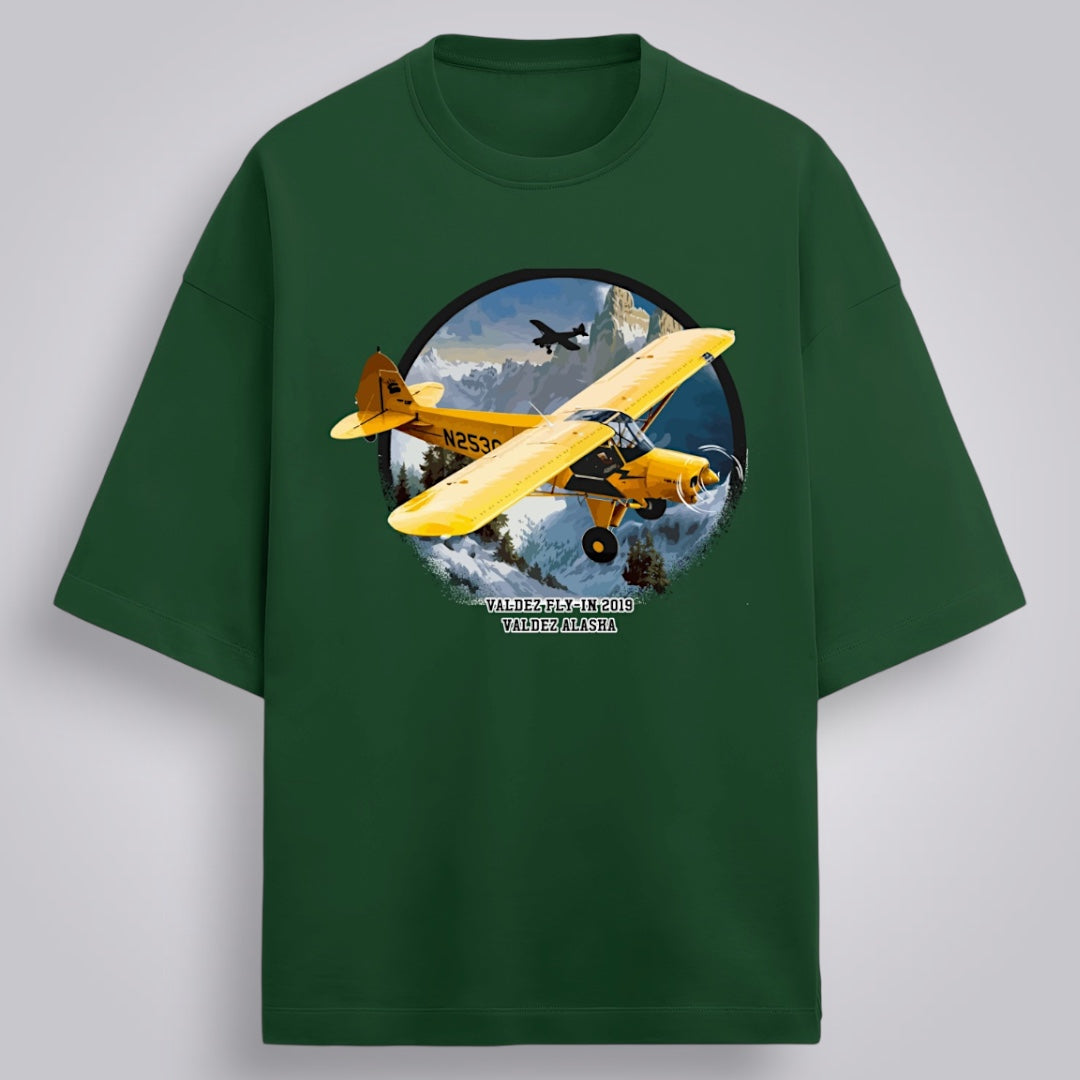 Yellow Aeroplane Unisex Premium French Terry Oversized Tee