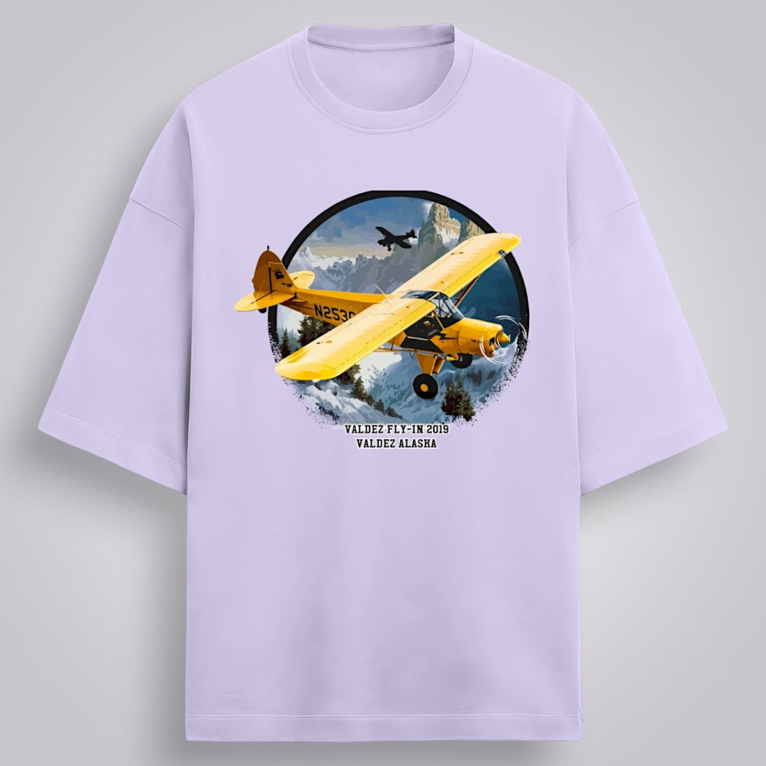 Yellow Aeroplane Unisex Premium French Terry Oversized Tee