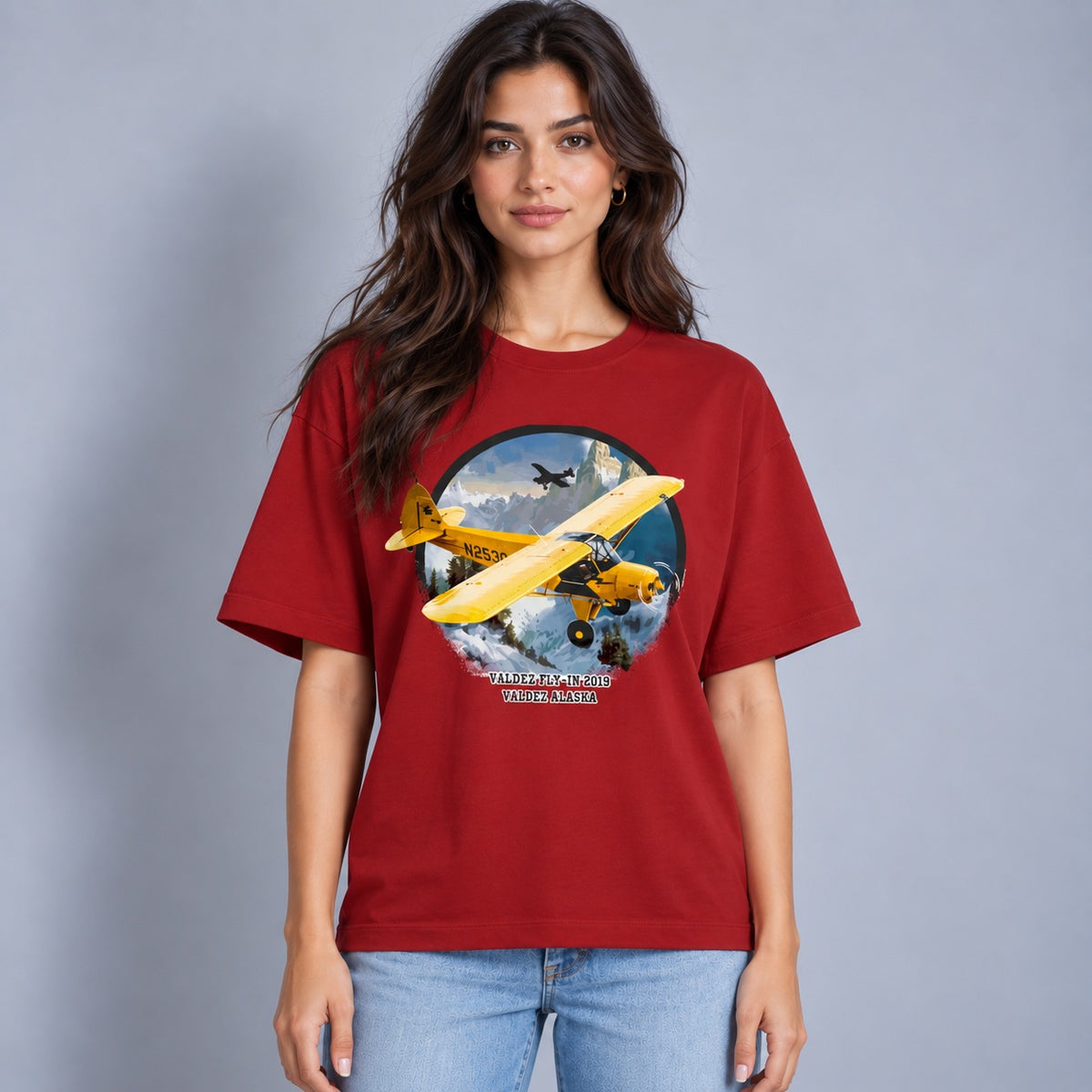 Yellow Aeroplane Unisex Premium French Terry Oversized Tee