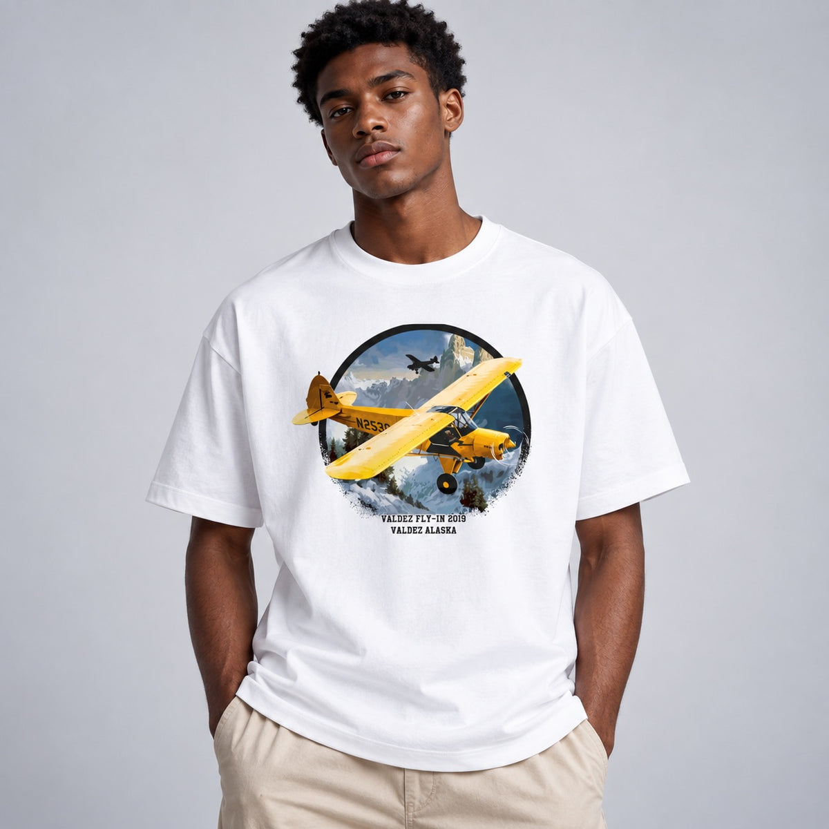 Yellow Aeroplane Unisex Premium French Terry Oversized Tee