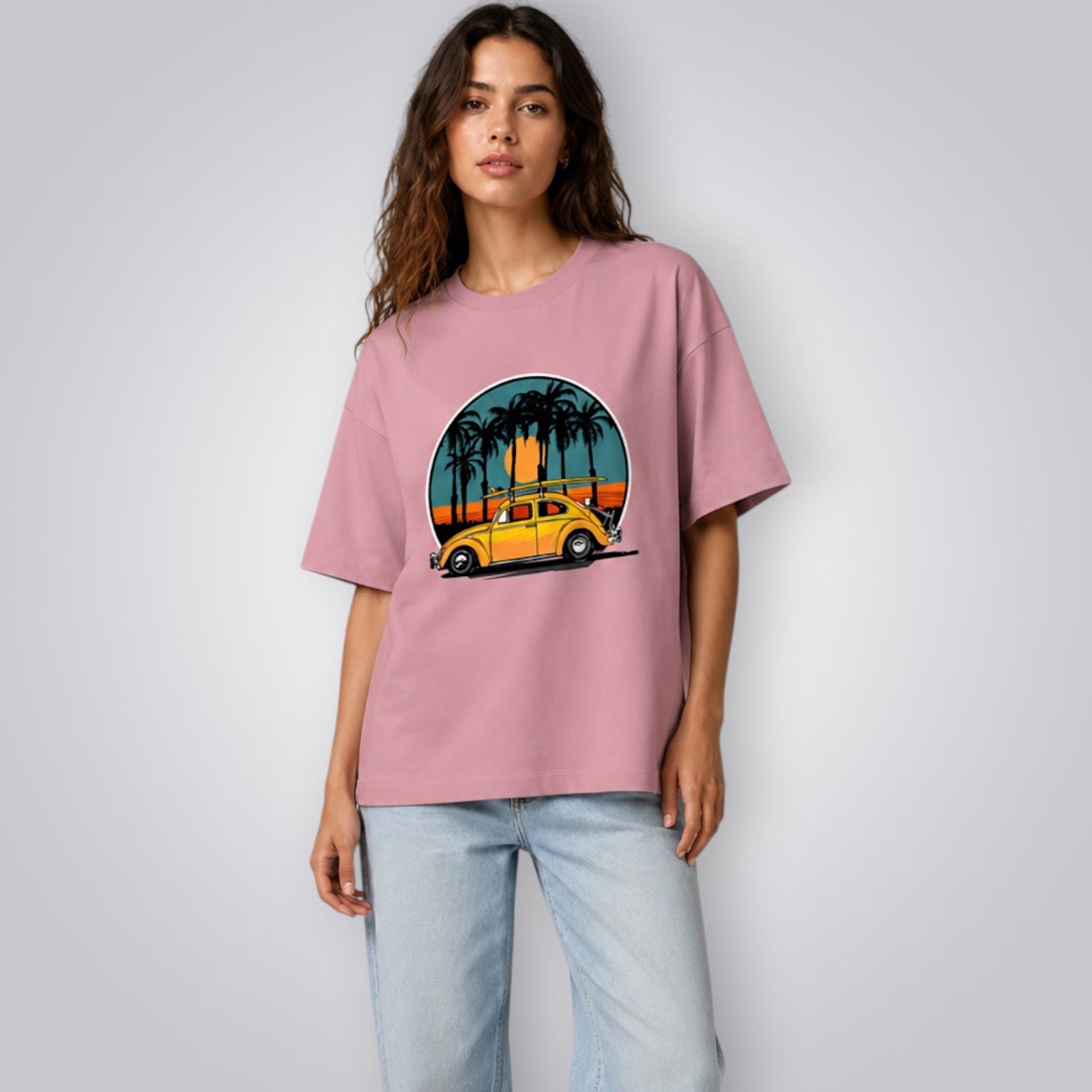 Yellow Beetle Unisex Premium French Terry Oversized Tee