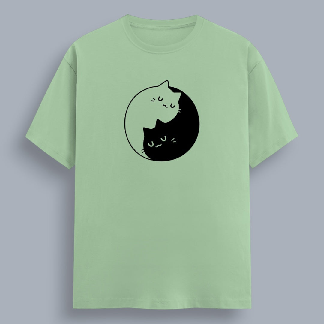 Yin & Yang Cats Women's Boyfriend Fit T-Shirt