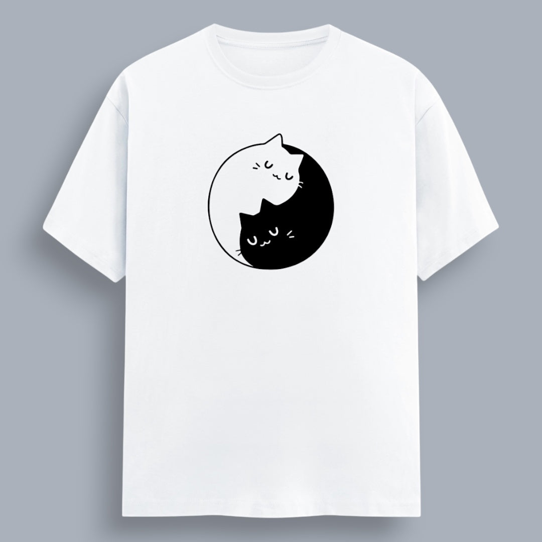 Yin & Yang Cats Women's Boyfriend Fit T-Shirt