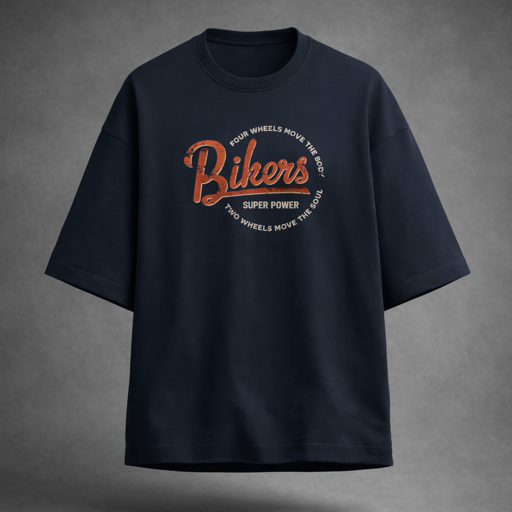 Bikers Superpower Men's Terry Oversized Tee