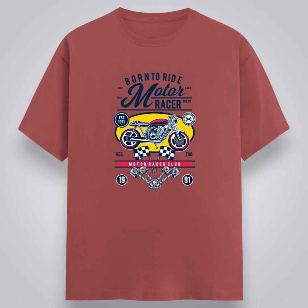 Born To Ride Motor Racer Men's Regular Fit T-Shirt