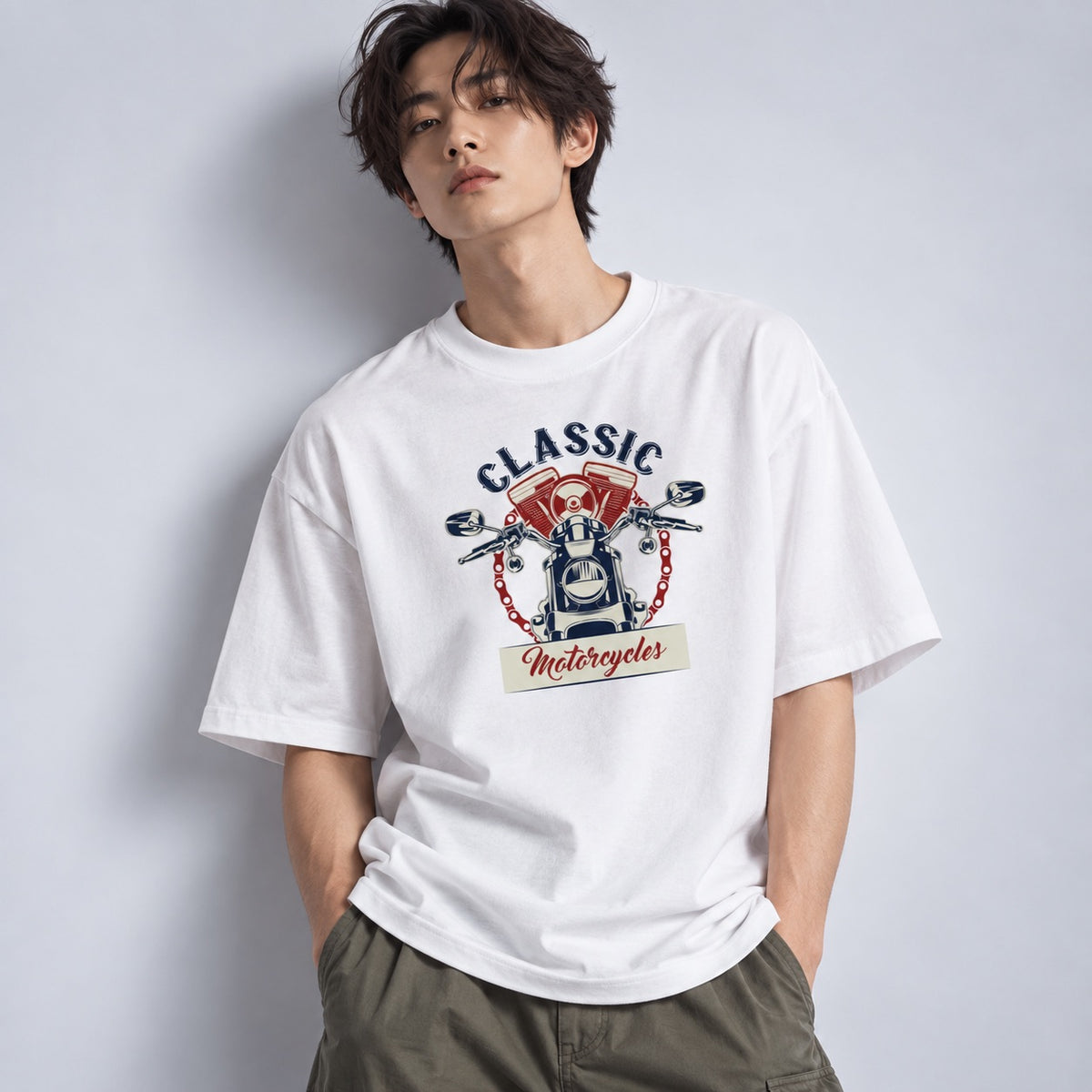 Classic Motorcycles Men's Oversized Classic T-Shirt