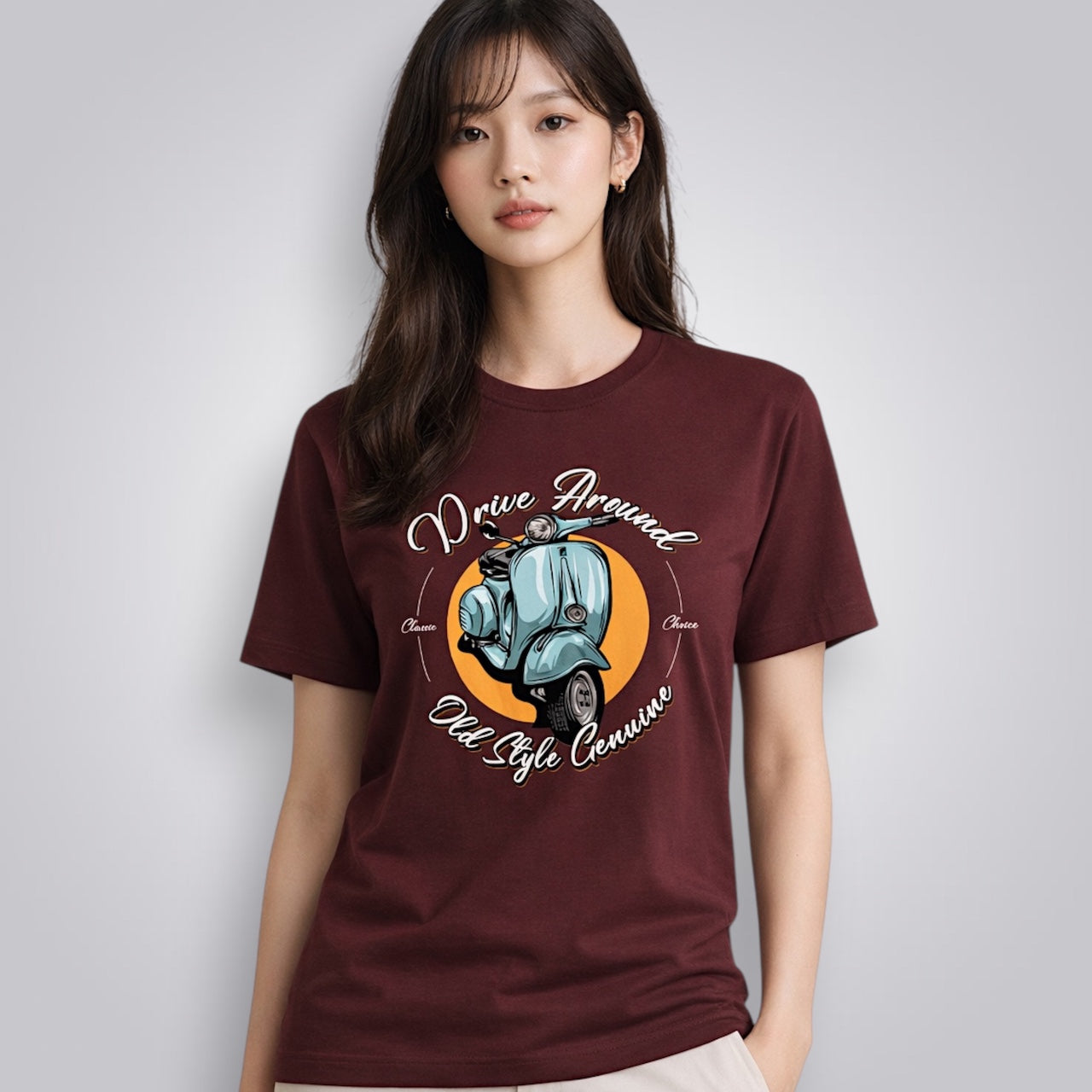 Drive Around Old Style Genuine Women's Boyfriend Fit T-Shirt