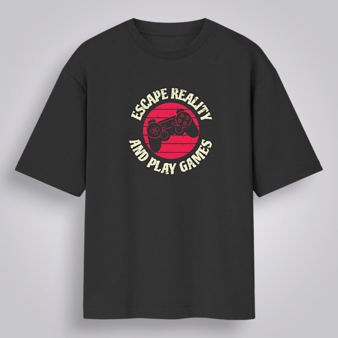 Escape Reality And Play Games Men's Loose Fit Standard T-Shirt