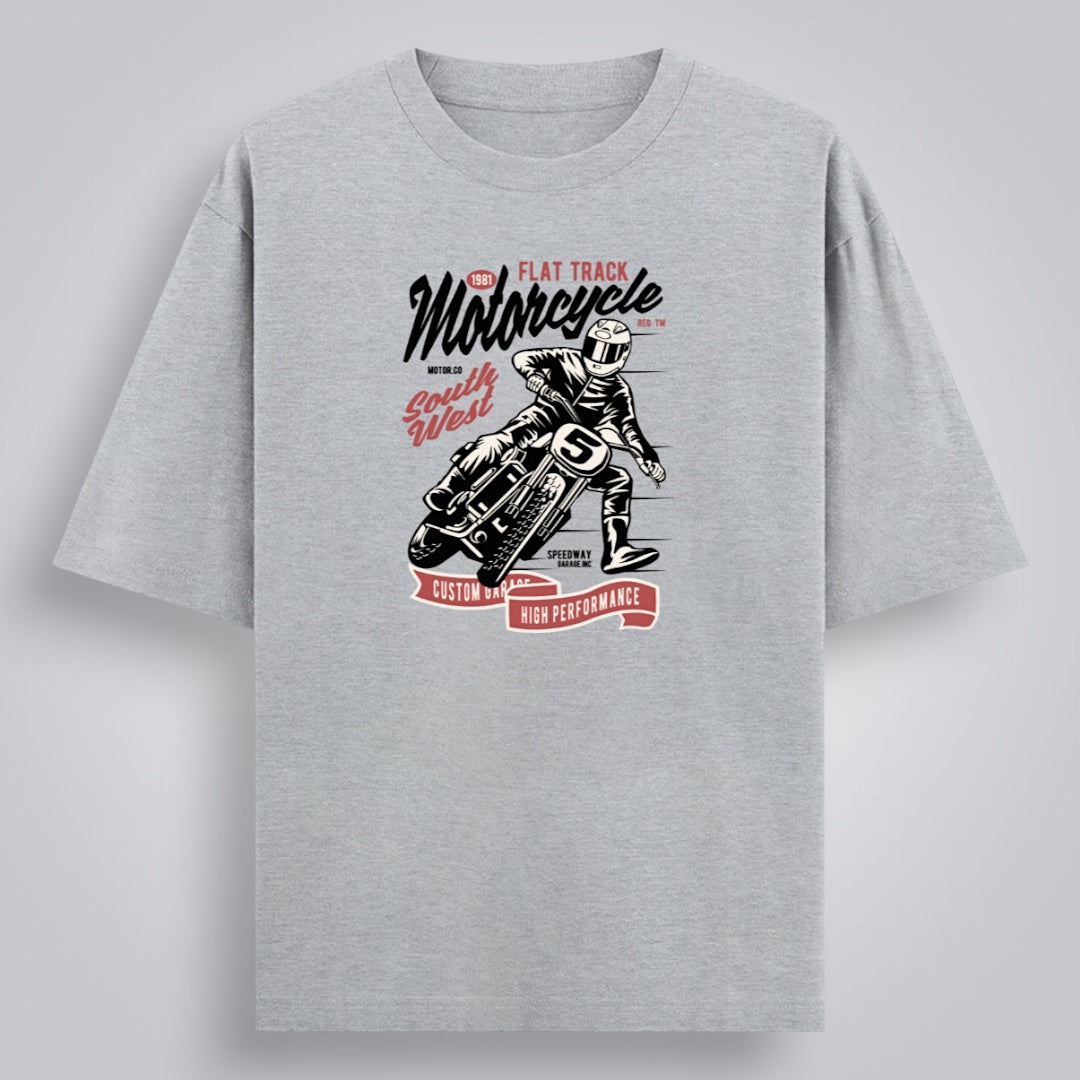 Flat Track Motorcycle Men's Loose Fit Classic T-Shirt