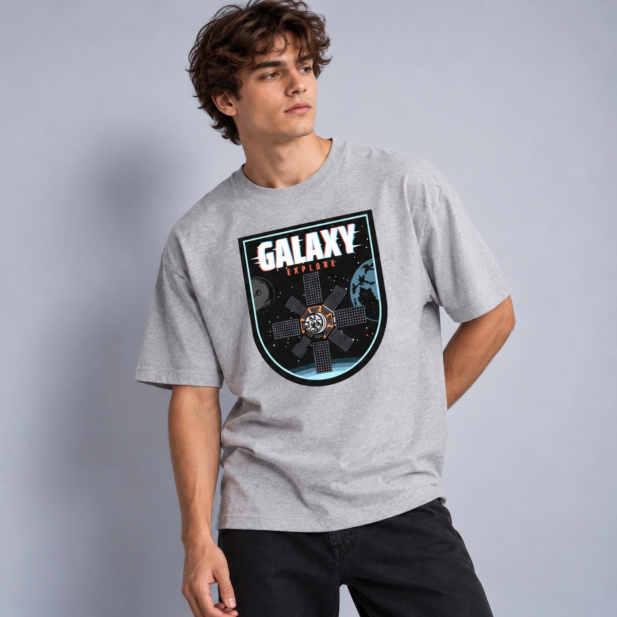 Galaxy Explore Unisex Oversized Classic T-Shirt