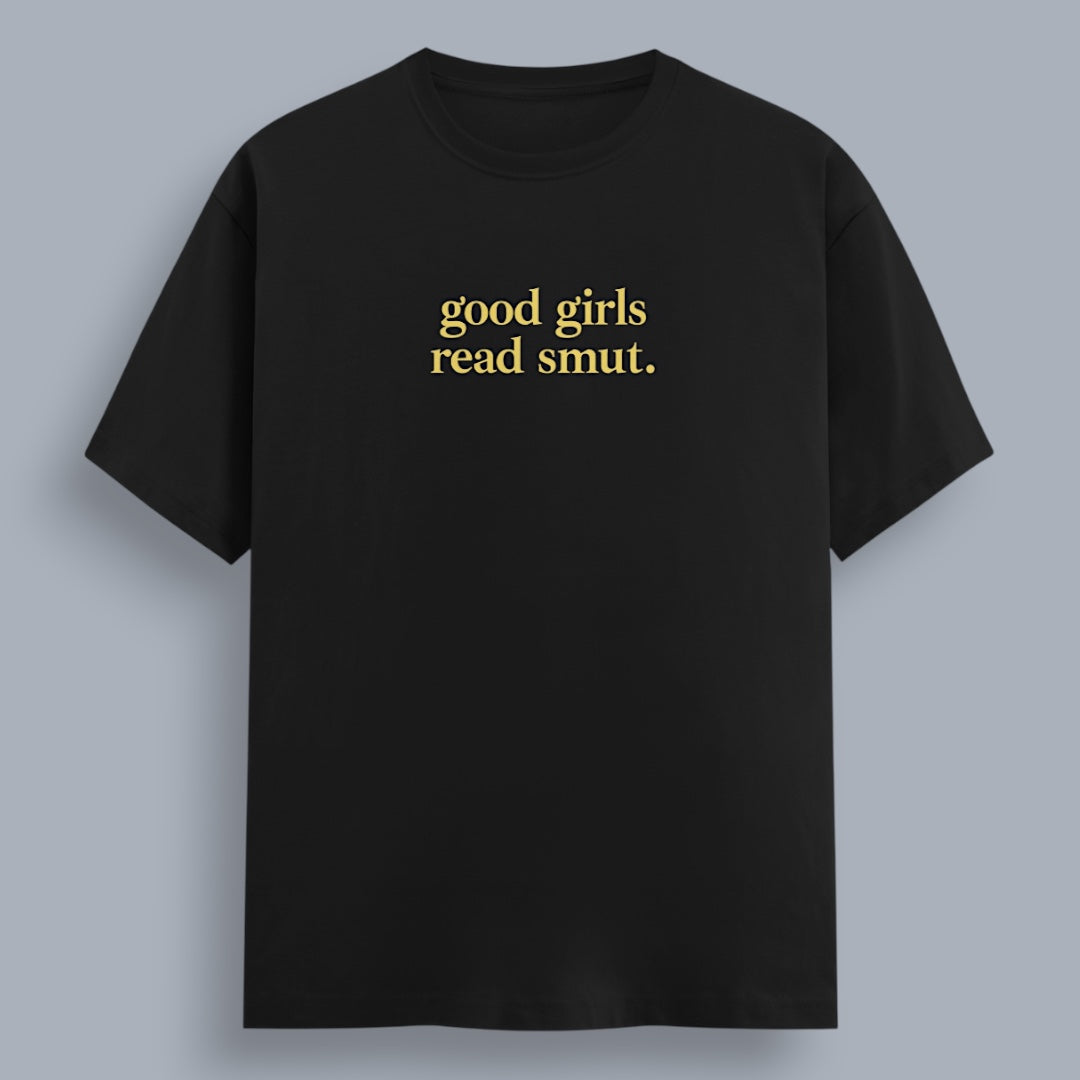 Good Girls Read Smut (Yellow) Women's Boyfriend Fit T-Shirt