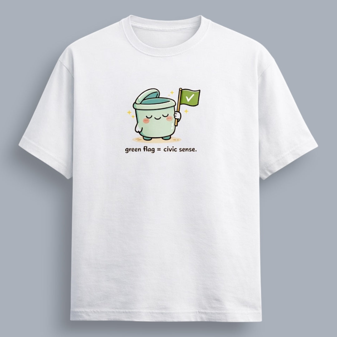 Green Flag = Civic Sense Women's Boyfriend Fit T-Shirt