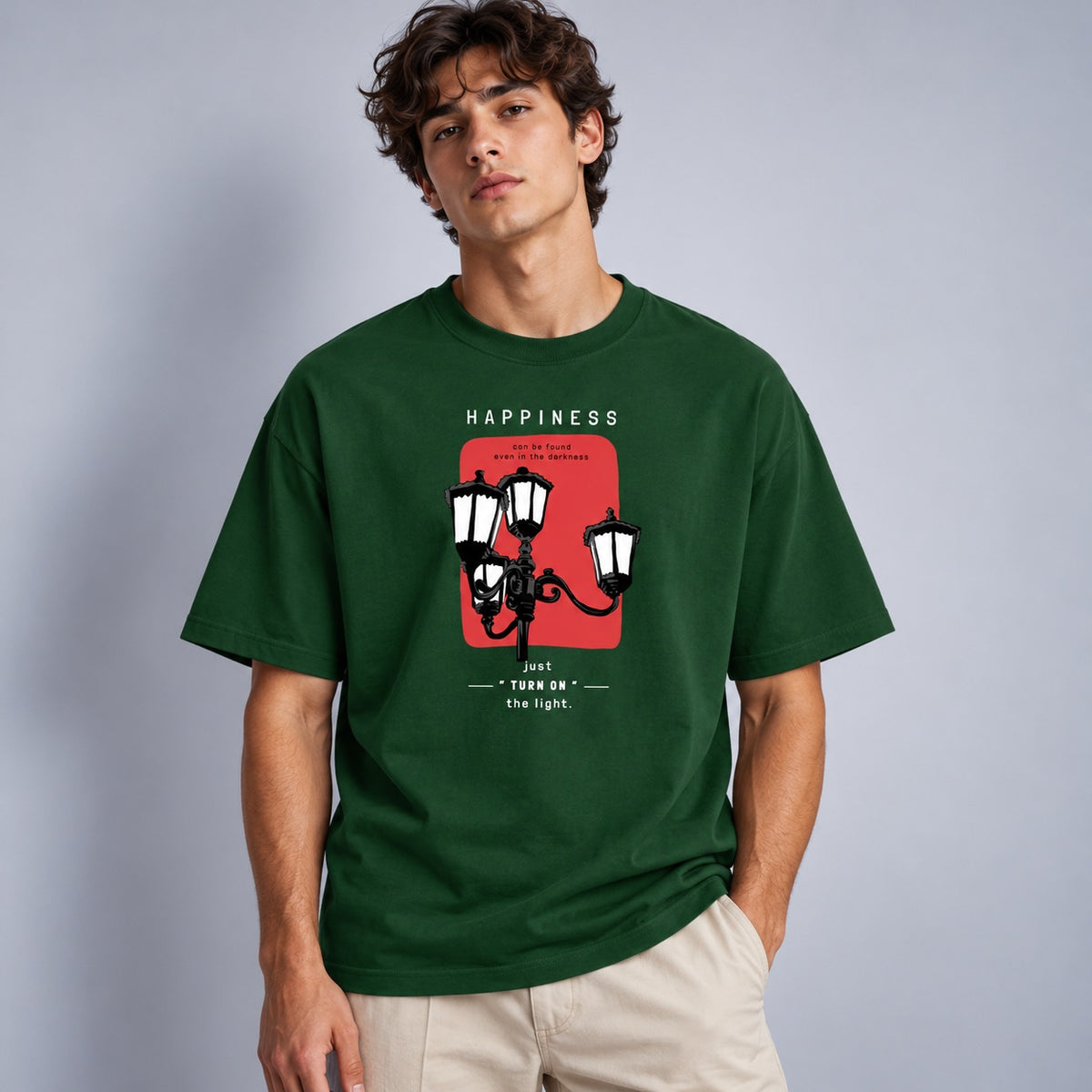 Happiness Can Be Found Even In The Darkness Unisex Oversized Classic T-Shirt