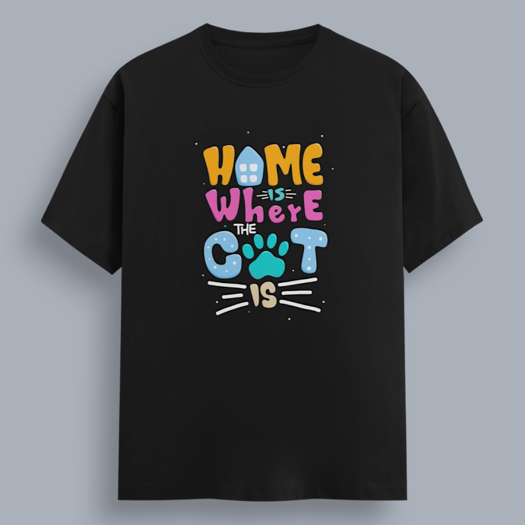 Home Is Where The Cat Is Women's Boyfriend Fit T-Shirt