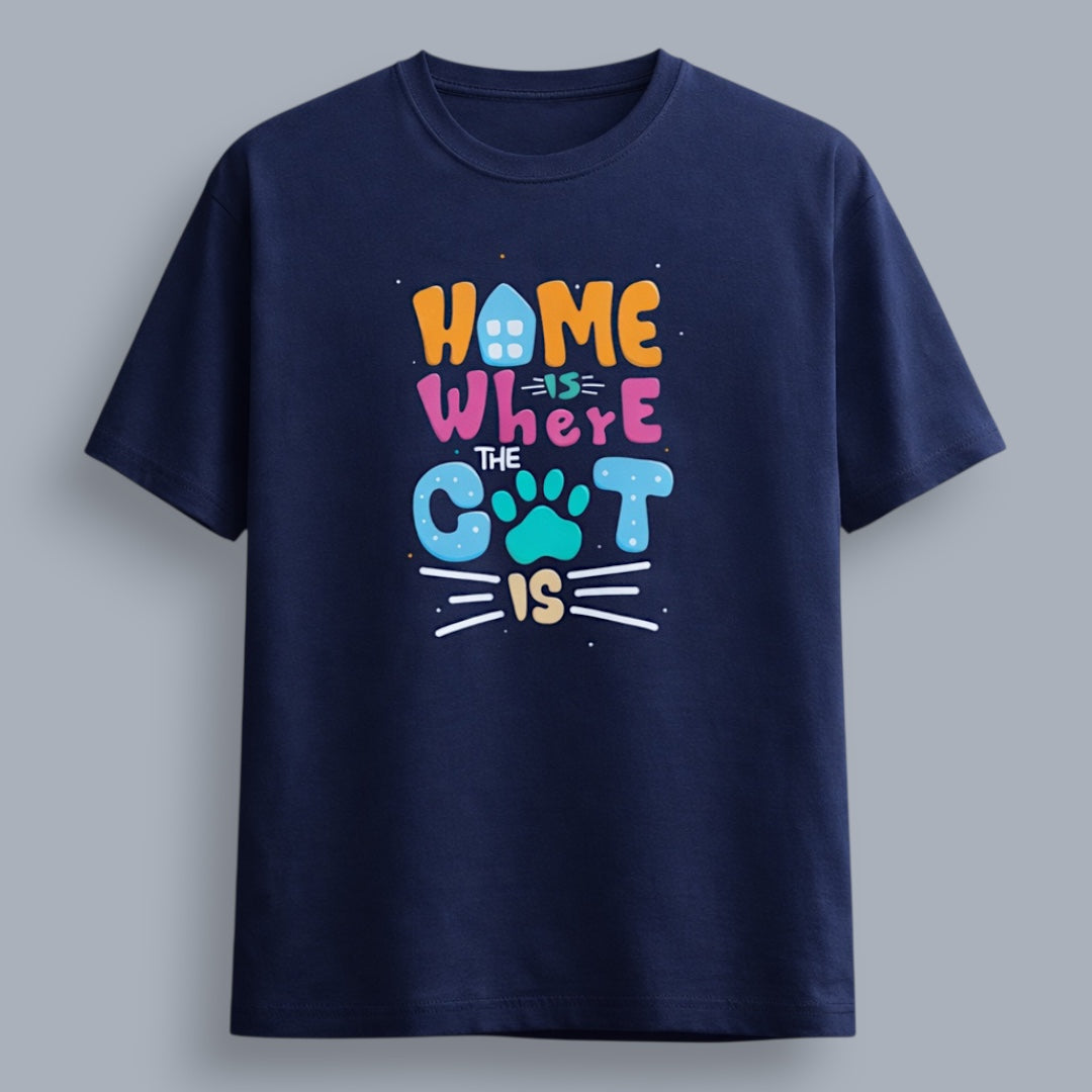 Home Is Where The Cat Is Women's Boyfriend Fit T-Shirt
