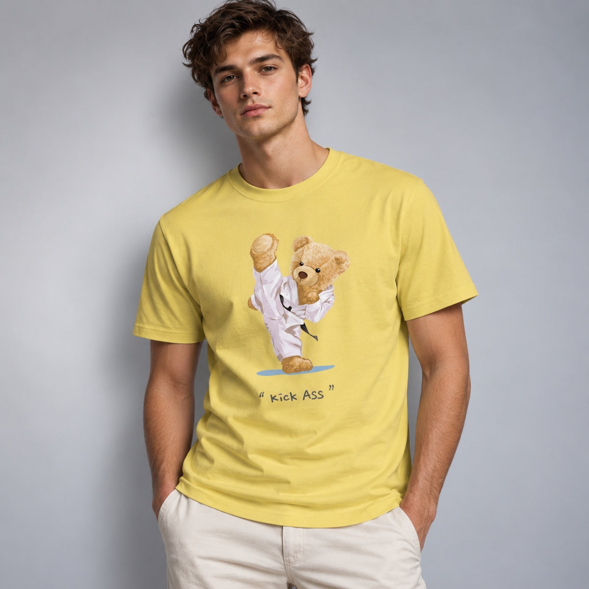 Kick Ass Bear Men's Regular Fit T-Shirt