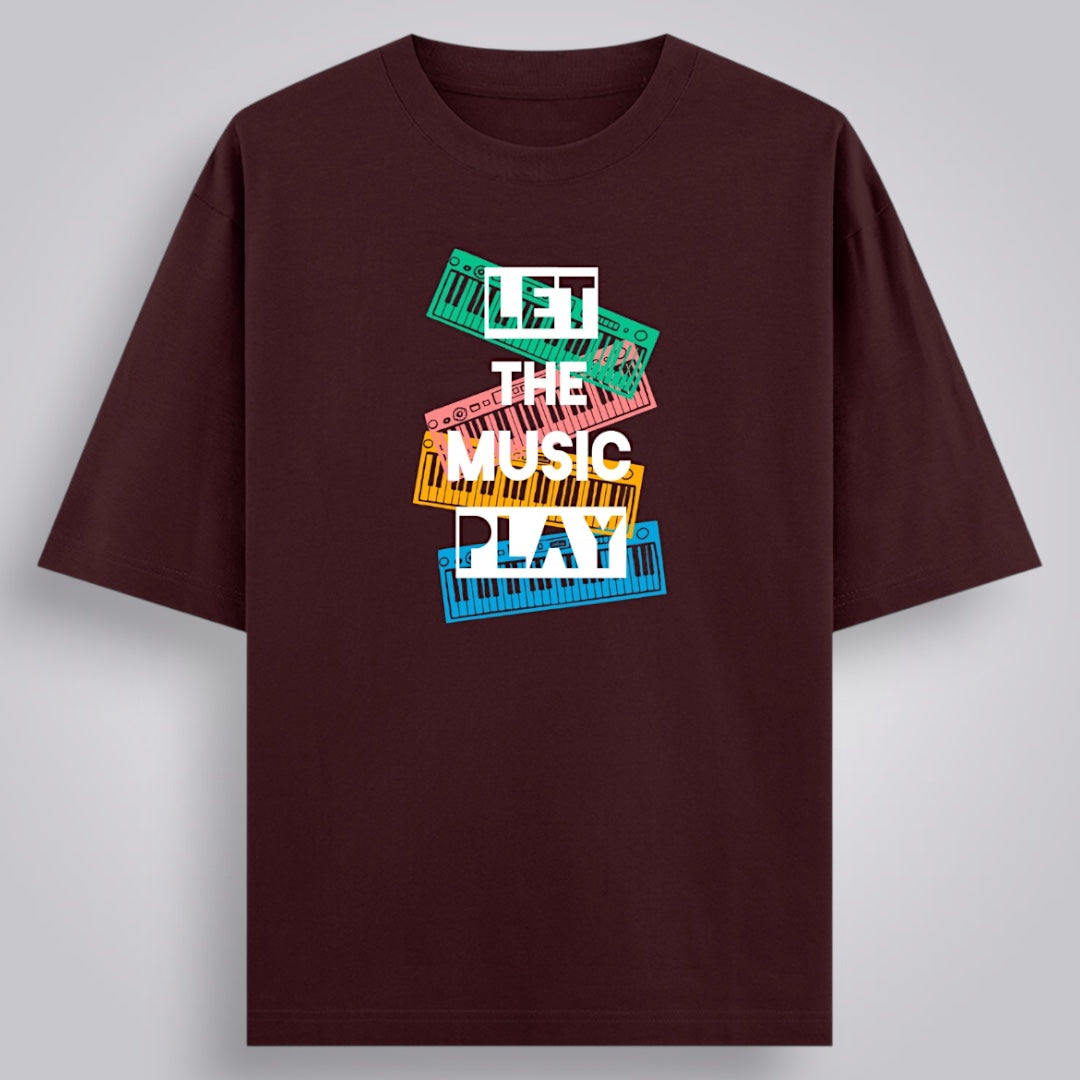 Let The Music Play Unisex Oversized Classic T-Shirt