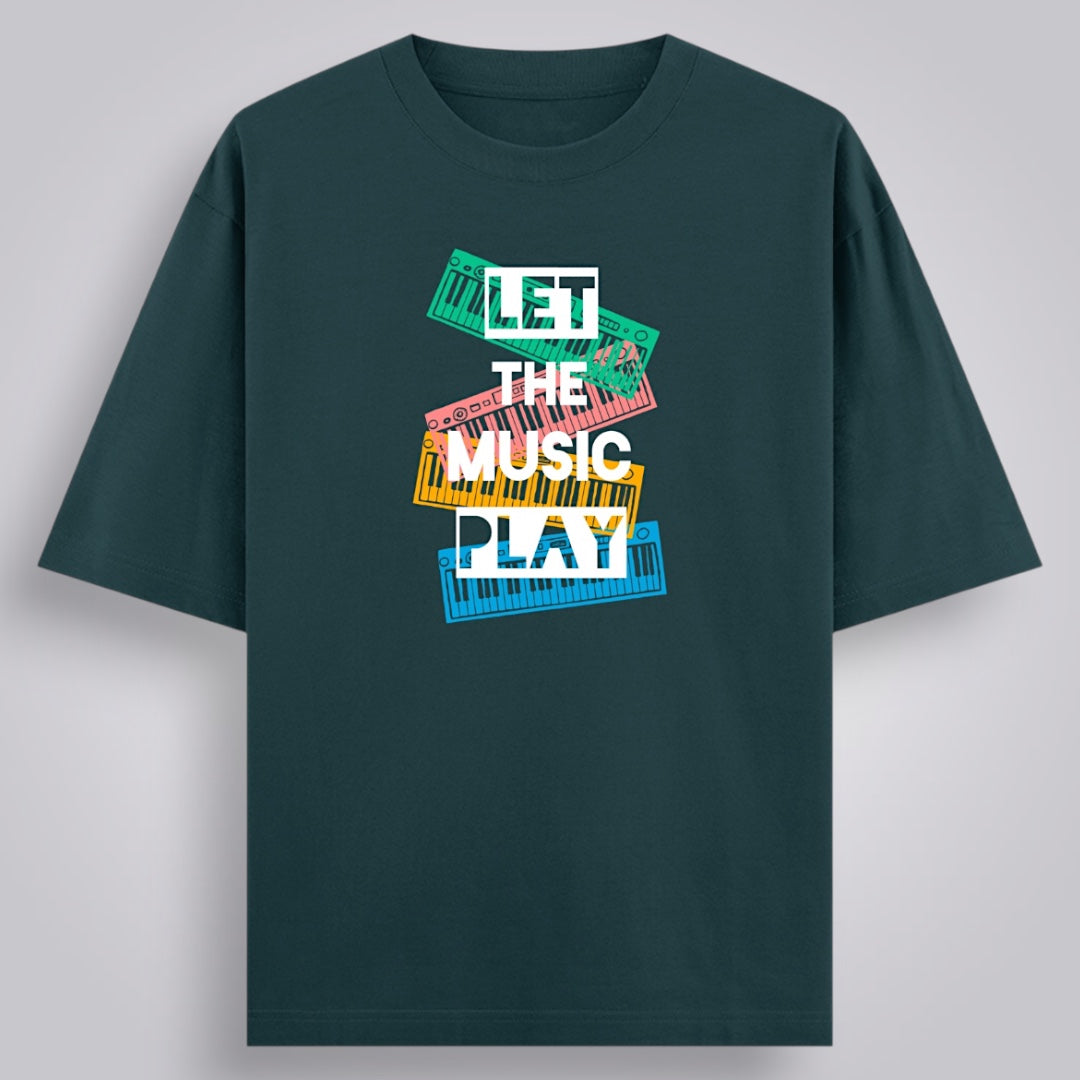 Let The Music Play Unisex Oversized Classic T-Shirt