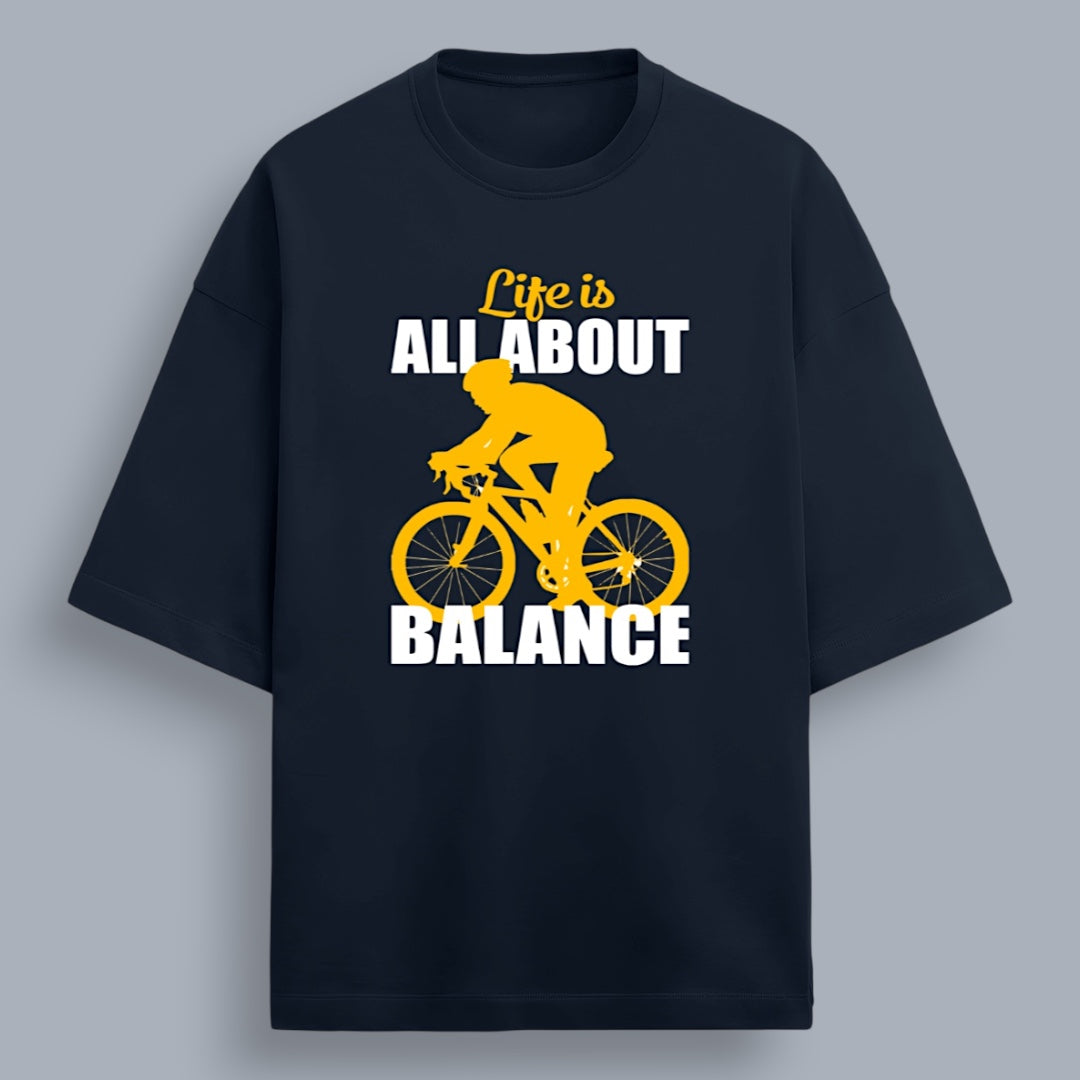 Life Is All About Balance Unisex Premium French Terry Oversized Tee