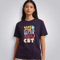 Life Is Better With A Cat Women's Boyfriend Fit T-Shirt