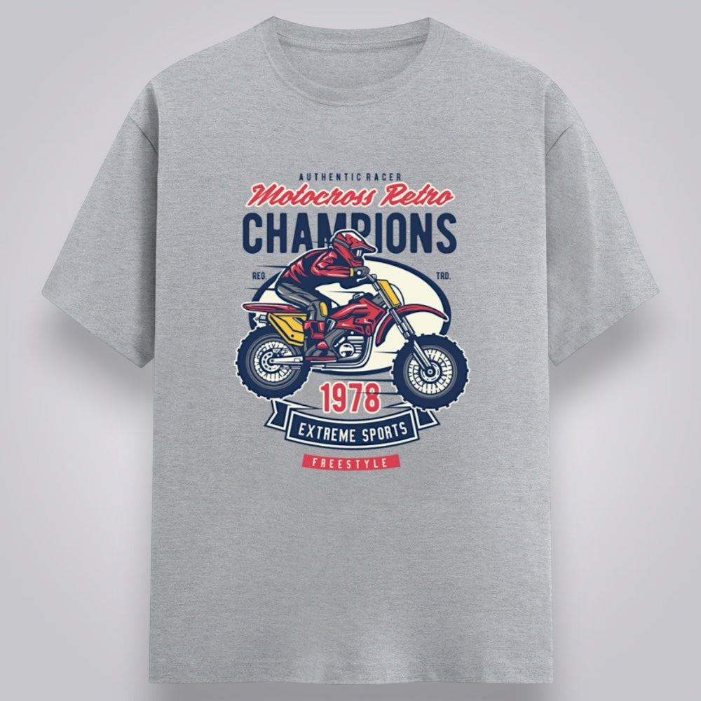 Motocross Retro Champions Men's Regular Fit T-Shirt