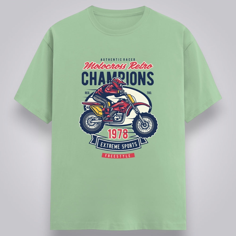 Motocross Retro Champions Men's Regular Fit T-Shirt