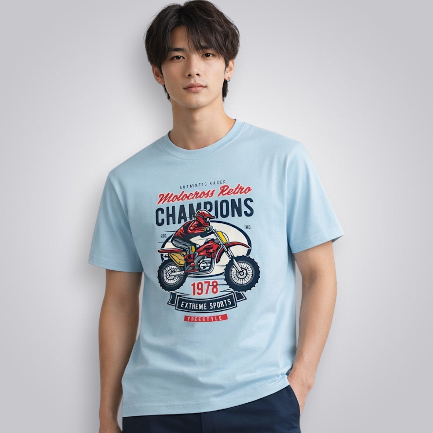 Motocross Retro Champions Men's Regular Fit T-Shirt