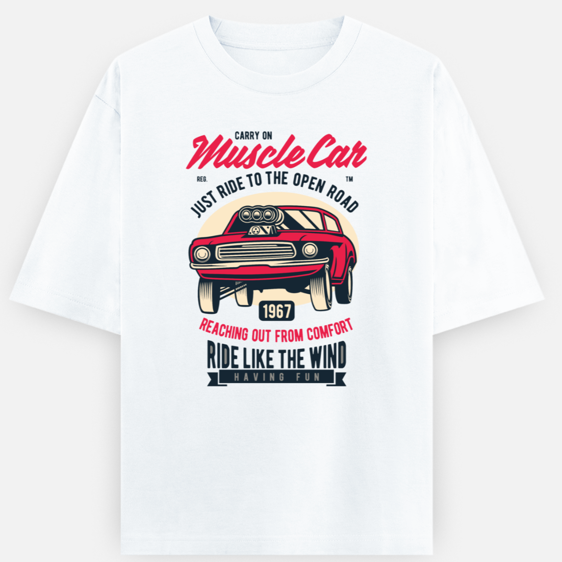 Muscle Car Ride Like The Wind Men's Loose Fit Classic T-Shirt