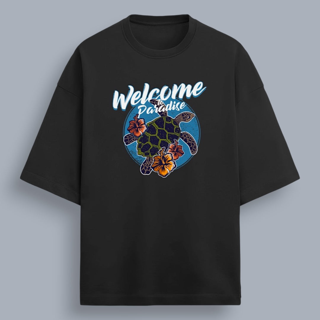 Welcome To Paradise Unisex Premium French Terry Oversized Tee