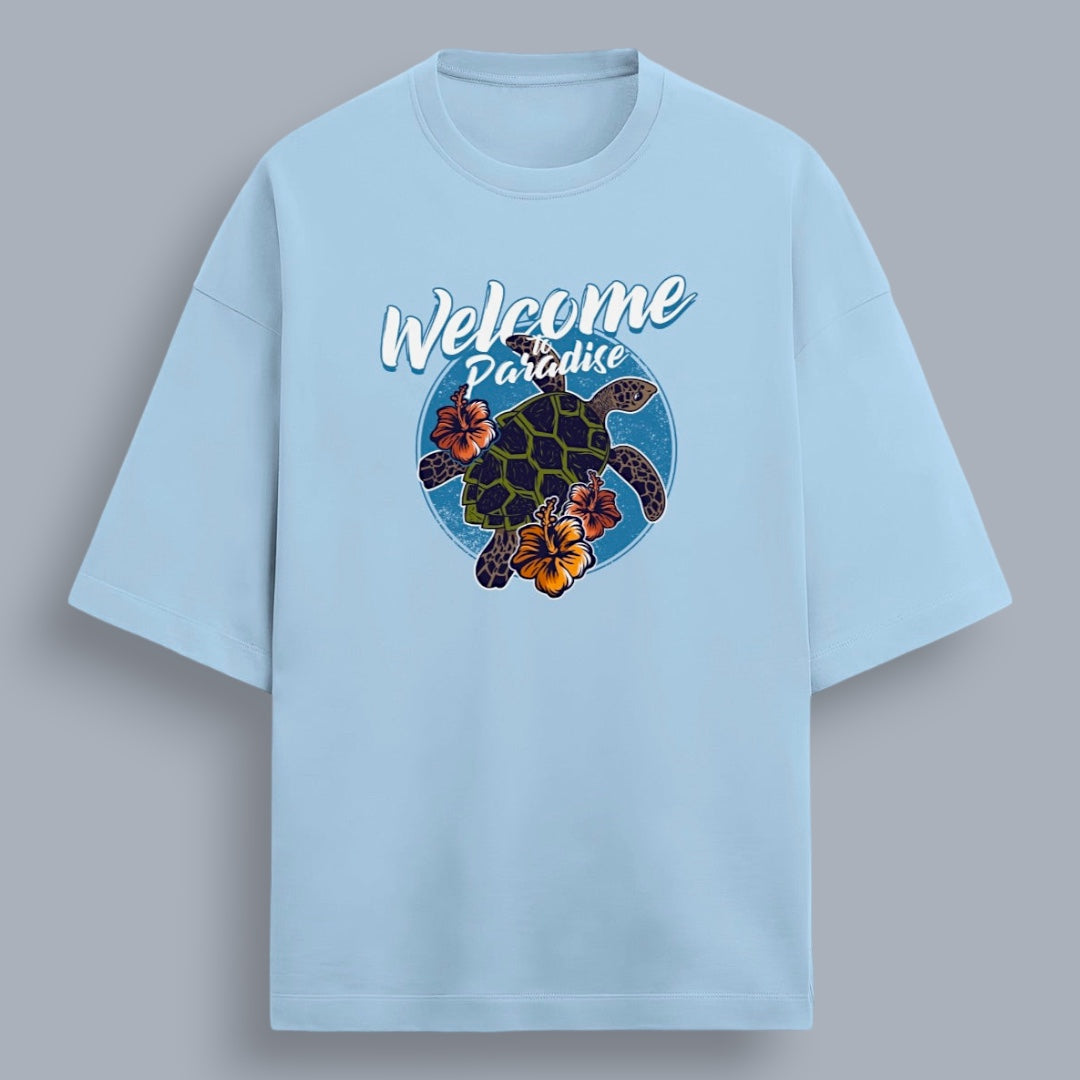 Welcome To Paradise Unisex Premium French Terry Oversized Tee