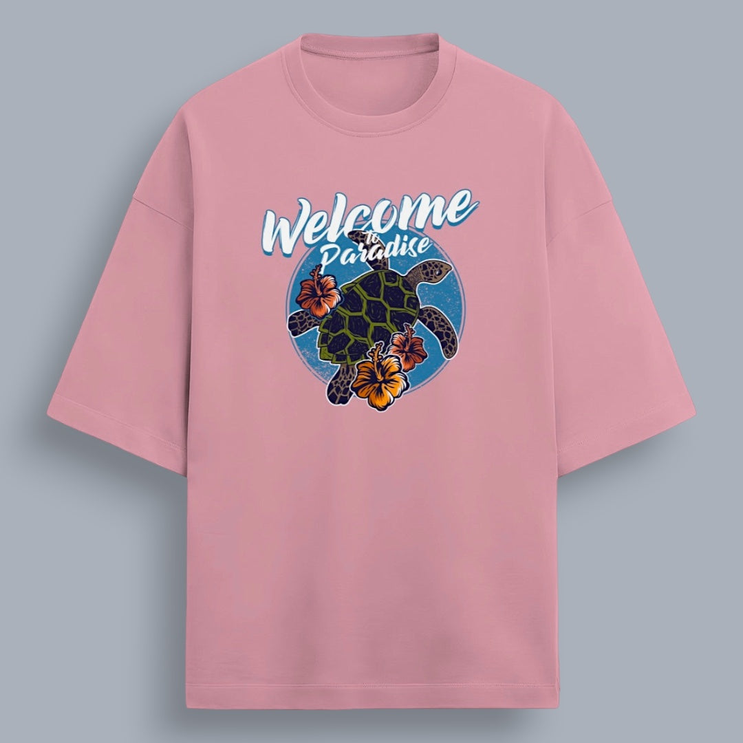 Welcome To Paradise Unisex Premium French Terry Oversized Tee
