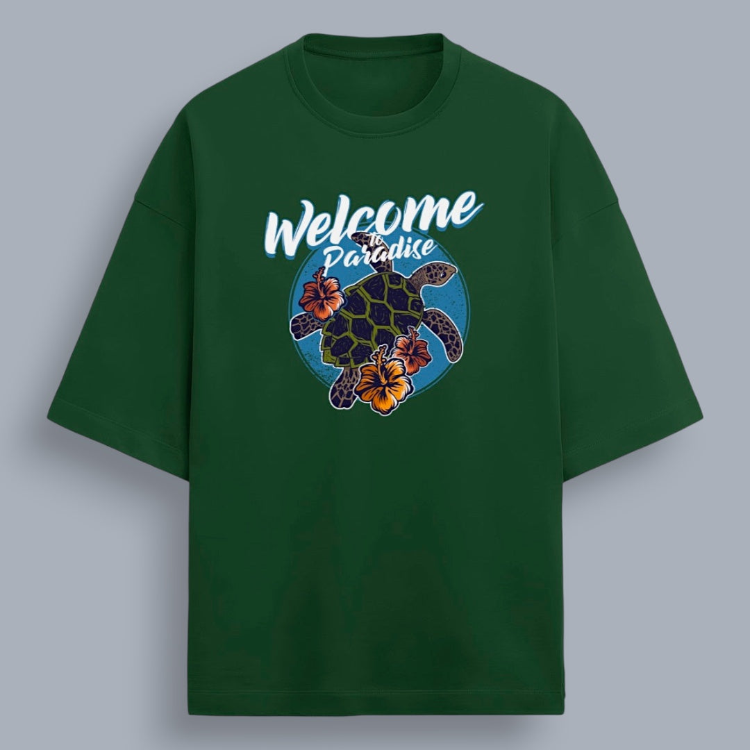 Welcome To Paradise Unisex Premium French Terry Oversized Tee