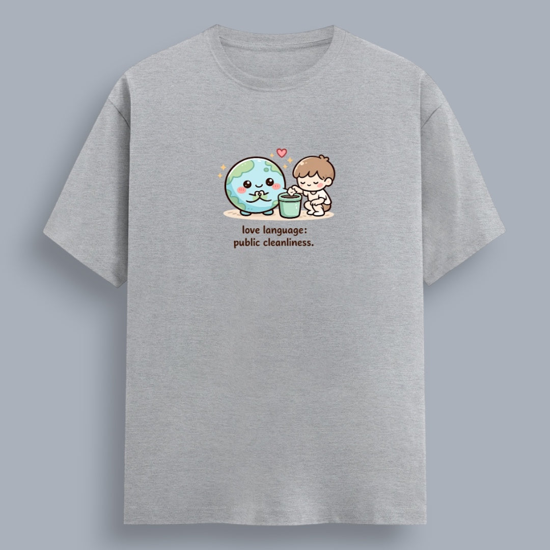 Love Language: Public Cleanliness Women's Boyfriend Fit T-Shirt