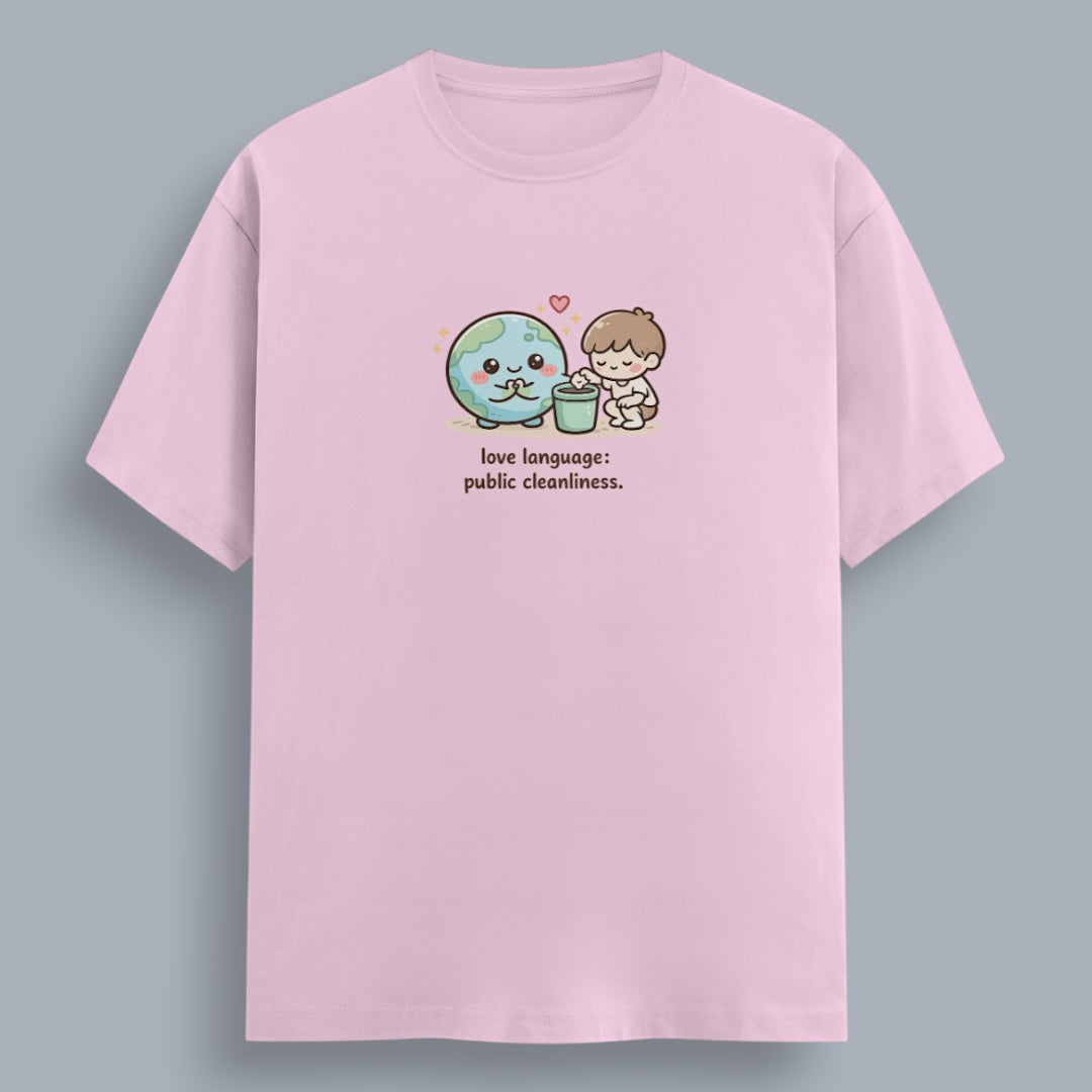 Love Language: Public Cleanliness Women's Boyfriend Fit T-Shirt