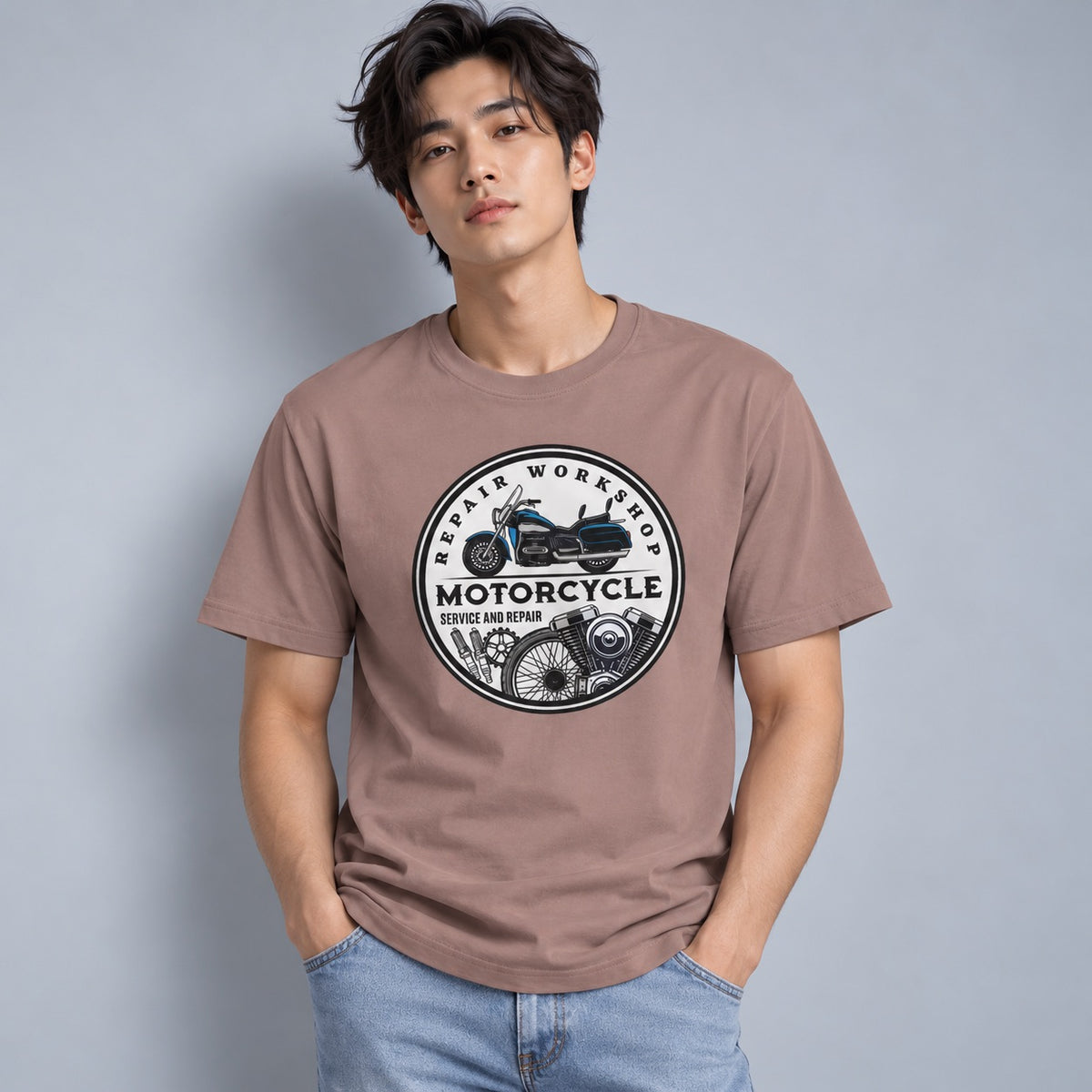 Motorcycle Men's Regular Fit T-Shirt