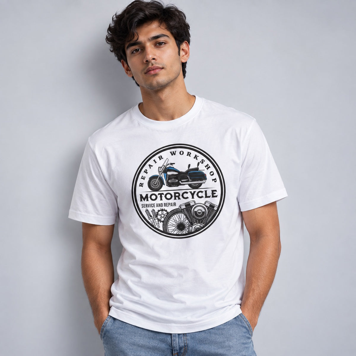 Motorcycle Men's Regular Fit T-Shirt