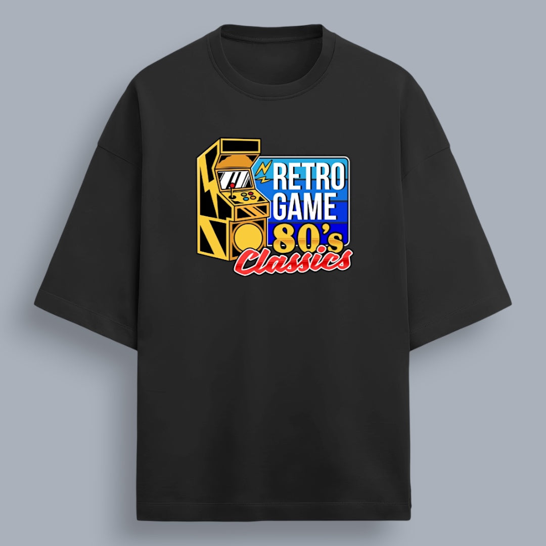 Retro Game 80s Classic Unisex Premium French Terry Oversized Tee