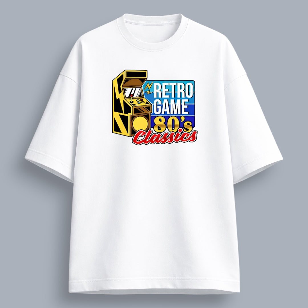 Retro Game 80s Classic Unisex Premium French Terry Oversized Tee