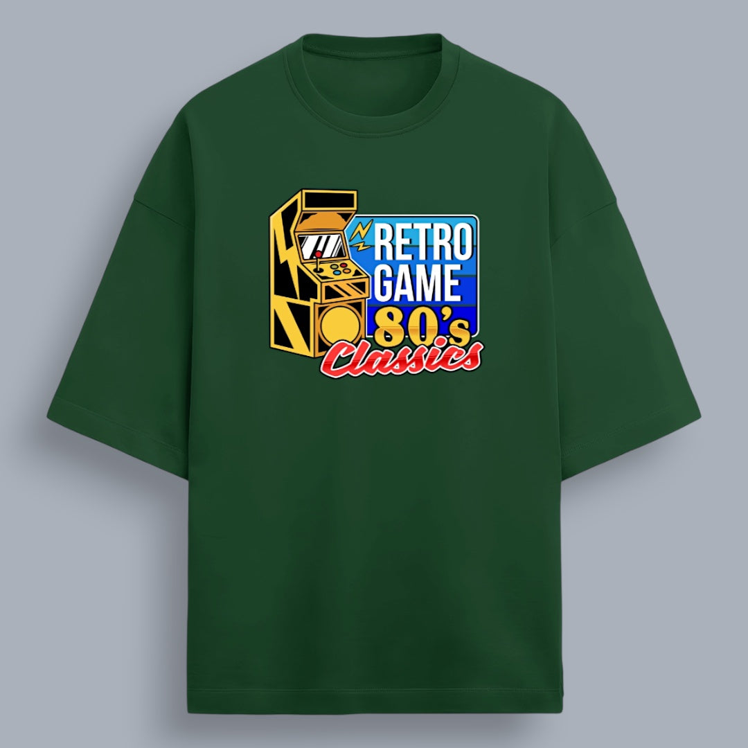Retro Game 80s Classic Unisex Premium French Terry Oversized Tee